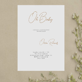 Moderne Minimalistische Babydusche Einladung Oh Ba