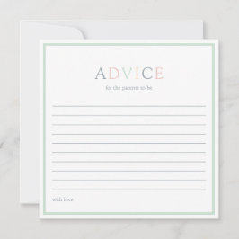 Moderne Minimalistische Babydusche Hinweiskarte