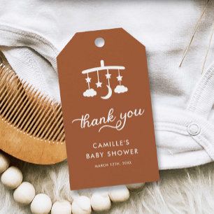 Moderne Minimalistische Babydusche - Liebesmarken Geschenkanhänger
