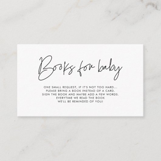 Moderne minimalistische Babyduschkarte Begleitkarte (Vorderseite)