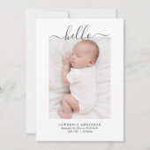 Moderne Minimalistische Babyfotografie Ankündigung (Vorderseite)