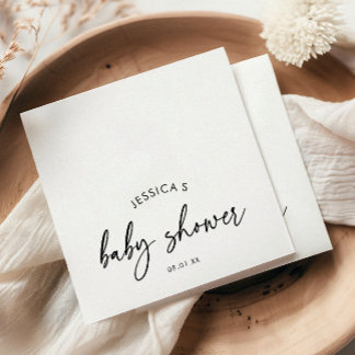 Moderne minimalistische Babyparty Serviette