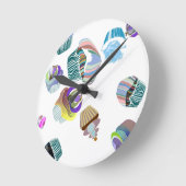 Moderne minimalistische Bäcker Dutzend Kuchen Fant Runde Wanduhr (Winkel)