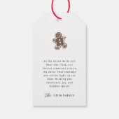 Moderne Minimalistische Bäckerei Holiday Vielen Da Geschenkanhänger (Rückseite)