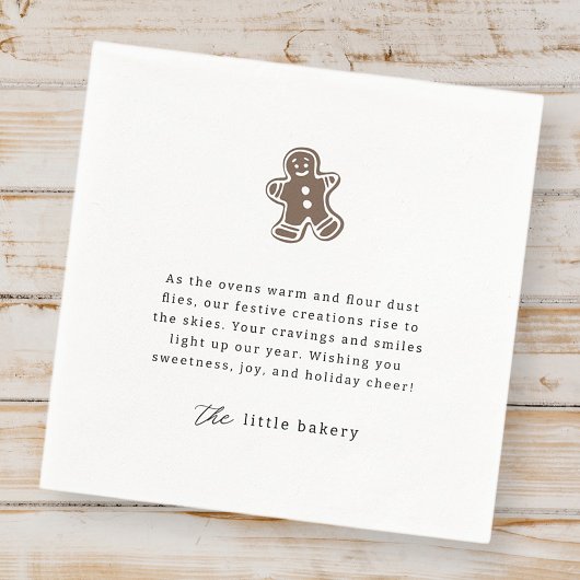 Moderne Minimalistische Bäckerei Holiday Vielen Da Serviette