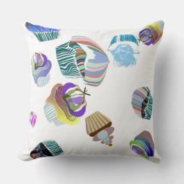 Moderne minimalistische Bäckereien blau aquamarin  Kissen