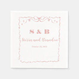 Moderne Minimalistische Band Hochzeiten Napkins Serviette