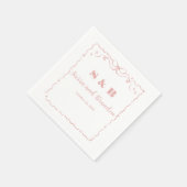 Moderne Minimalistische Band Hochzeiten Napkins Serviette (Ecke)