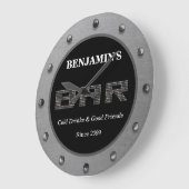 Moderne Minimalistische Bar-Wall-Uhr Große Wanduhr (Winkel)