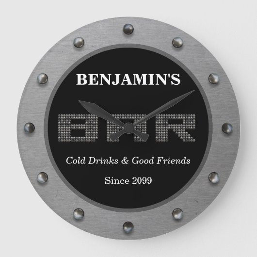 Moderne Minimalistische Bar-Wall-Uhr Große Wanduhr (Vorderseite)