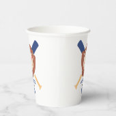 Moderne Minimalistische Baseball Schlagmann Geburt Pappbecher (Rechts)