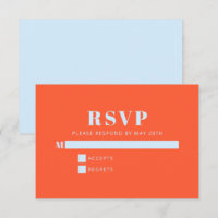 Moderne minimalistische Bat Mizwa Blau Orange