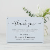 Moderne Minimalistische Beerdigung Vielen Dank Karte (Stehend Vorderseite)