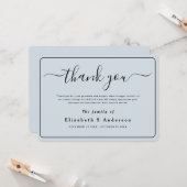 Moderne Minimalistische Beerdigung Vielen Dank Karte (Vorderseite/Rückseite Beispiel)