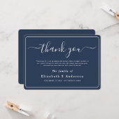 Moderne Minimalistische Beerdigung Vielen Dank Karte (Vorderseite/Rückseite Beispiel)