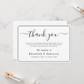 Moderne Minimalistische Beerdigung Vielen Dank Karte (Vorderseite/Rückseite Beispiel)