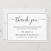 Moderne Minimalistische Beerdigung Vielen Dank