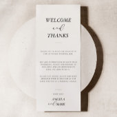 Moderne Minimalistische Begrüßung Vielen Dank Plat Menükarte