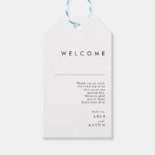 Moderne Minimalistische Begrüßungstags Geschenkanhänger (Vorderseite)