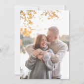 Moderne Minimalistische Beige Arch Picture Wedding Einladung (Rückseite)