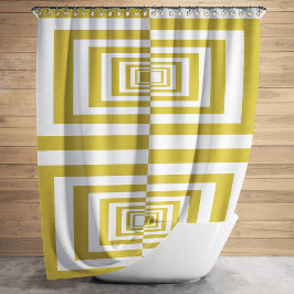 Moderne minimalistische Beige Geometrie Duschvorhang