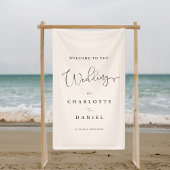 Moderne, minimalistische, beige Hochzeit Banner
