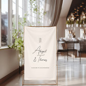 Moderne, minimalistische, beige, hochzeit banner