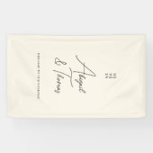 Moderne, minimalistische, beige, hochzeit banner (Horizontal)