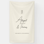 Moderne, minimalistische, beige, hochzeit banner (Vertikal)