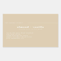 Moderne, Minimalistische Beige-Verpackungs-Kerzen-