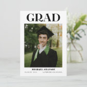 Moderne, Minimalistische Bekanntgabe Einladung (Stehend Vorderseite)