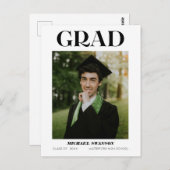 Moderne, Minimalistische Bekanntgabe Postkarte (Vorne/Hinten)