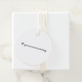 Moderne minimalistische benutzerdefinierte Hashtag Geschenkanhänger (Beispiel)