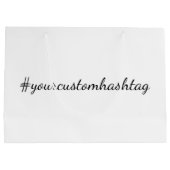 Moderne minimalistische benutzerdefinierte Hashtag Große Geschenktüte (Rückseite)