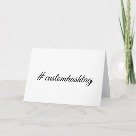 Moderne Minimalistische Benutzerdefinierte Hashtag Karte