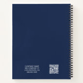 Moderne minimalistische benutzerdefinierte Logo-QR Notizblock (Rückseite)