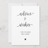 Moderne Minimalistische Beratung und Hochzeitswüns Einladung (Vorderseite)