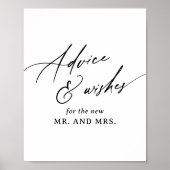 Moderne Minimalistische Beratung und Wünsche Hochz Poster (Vorne)