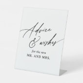 Moderne Minimalistische Beratung und Wünsche Hochz Sockelschild (Vorderseite)