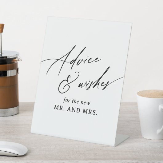 Moderne Minimalistische Beratung und Wünsche Hochz Sockelschild (In SItu)