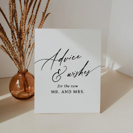 Moderne Minimalistische Beratung und Wünsche Hochz Sockelschild