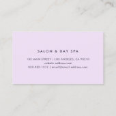 Moderne Minimalistische Berufliche Blauen Linen Li Visitenkarte (Rückseite)