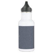 Moderne Minimalistische Berufliche Blue Linen Ivor Edelstahlflasche (Rechts)
