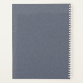 Moderne Minimalistische Berufliche Blue Linen Ivor Planer (Rückseite)