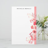 Moderne Minimalistische Berufliche Blume Briefpapier (Stehend Vorderseite)