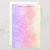 Moderne Minimalistische Berufliche Blume Briefpapier (Vorne/Hinten)