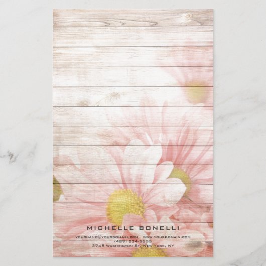 Moderne Minimalistische Berufliche Blume Weiblich Briefpapier (Vorderseite)