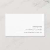 Moderne minimalistische Berufliche Einfache Vorlag Visitenkarte (Rückseite)