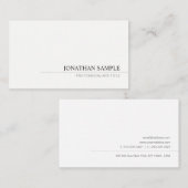 Moderne minimalistische Berufliche Einfache Vorlag Visitenkarte (Vorne/Hinten)