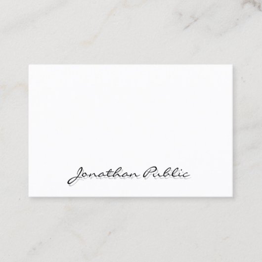 Moderne, Minimalistische Berufliche Elegant Visitenkarte (Vorderseite)